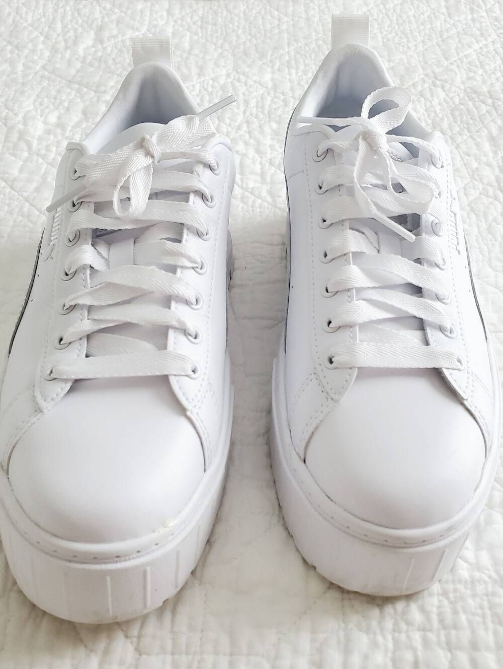 Puma Mayze Glow Sneakers in White and Metallic - Picture 5 of 13